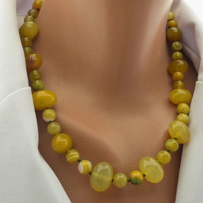 🏷️️ Намисто Агат 53 см. ss_102231