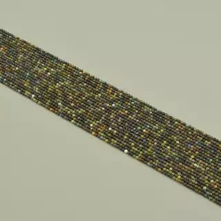 Намистини Хрізокола 38 см. 2мм. на нитці (натуральне каміння, без застібки)