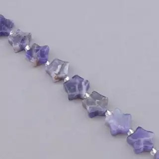 Намистини Аметист 39 см. на нитці (натуральне каміння, без застібки)