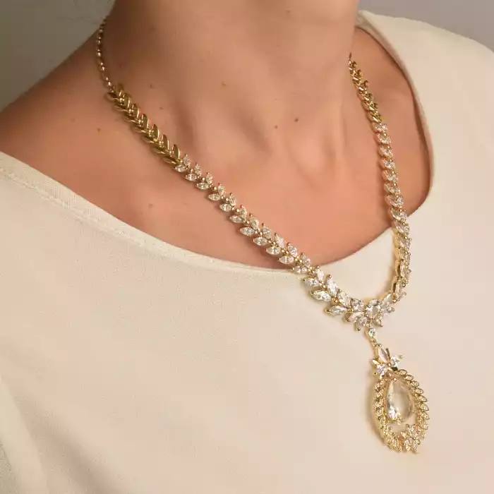 🏷️️ Підвіска Winniana Фіаніт 45 см (позолота 18к) ss_88241