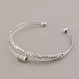 Браслет без застібки Saiya Фіаніт 17 см. (родій)