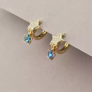 Сережки зірки кільця Swarovski Xuping (позолота 18к)
