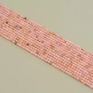 Намистини Морганіт 39 см. 3мм. на нитці (натуральне каміння, без застібки)