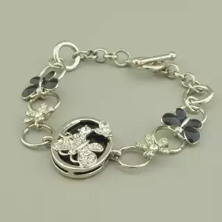 Браслет петля Abella Фіаніт, емаль 19 см.