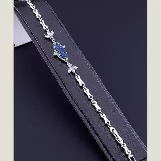 Браслет складний Xuping Фіаніт 17 см (родій)