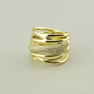 Каблучка Xuping Фіаніт (позолота 18к лимонна)