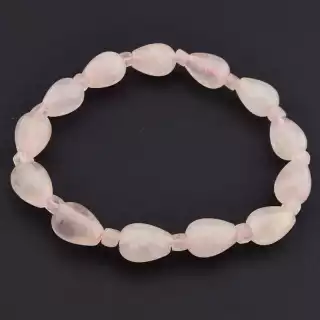 Браслет на резинці Рожевий кварц 18 см