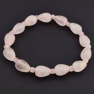 Браслет на резинці Рожевий кварц 18 см