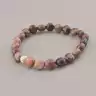 🏷️️ Браслет резинка Родонит 19 см. (срібло 990 проба) F-91165