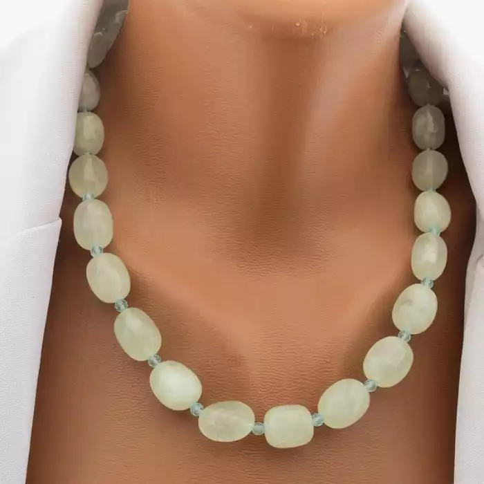🏷️️ Намисто Аквамарин 48 см F-106052