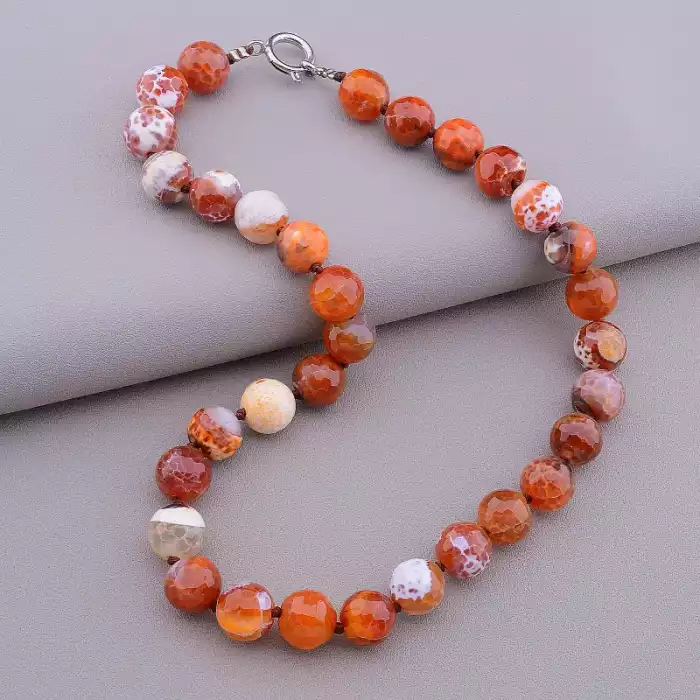 🏷️️ Намисто Агат 47 см F-106356