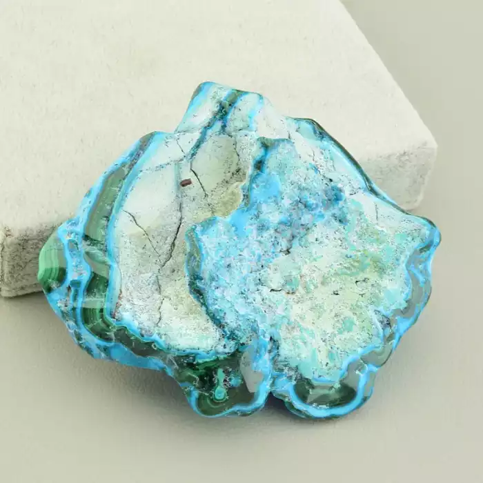 🏷️️ Зразок Хризоколла 85x65мм. F-106564