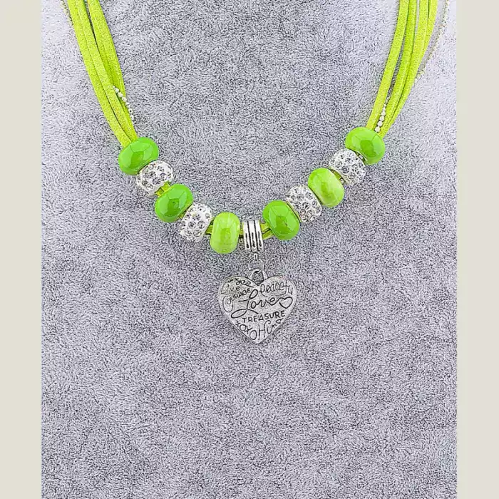 🏷️️ Підвіска серце на магніті Сrystal 42 см (шкірозамінник) ss_11737