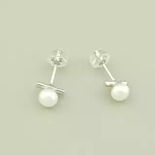 Сережки пусети Перли (родій)