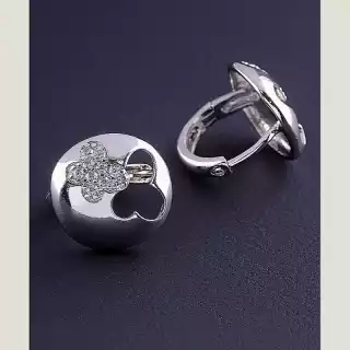 Сережки кільця Xuping Фіаніт (родій)