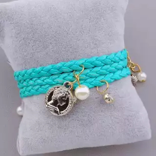 Браслет з карабіном Сrystal FJ