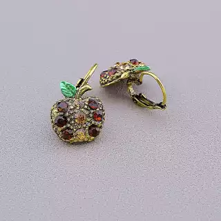 Сережки з англійським замком Fashion Сrystal