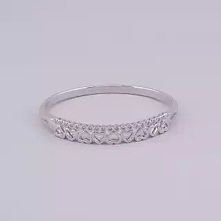 Браслет шарнірний Xuping Фіаніт 17 см (родій)