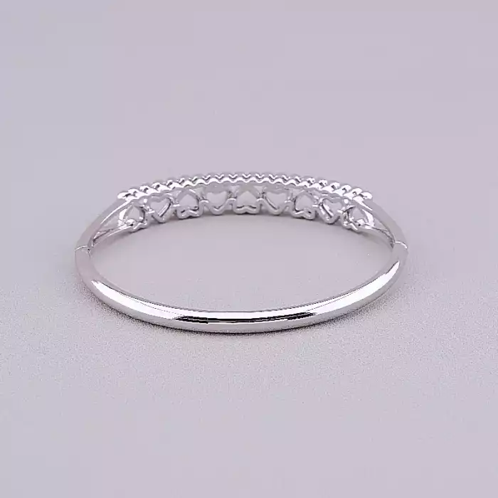 🏷️️ Браслет шарнірний Xuping Фіаніт 17 см (родій) ss_83648