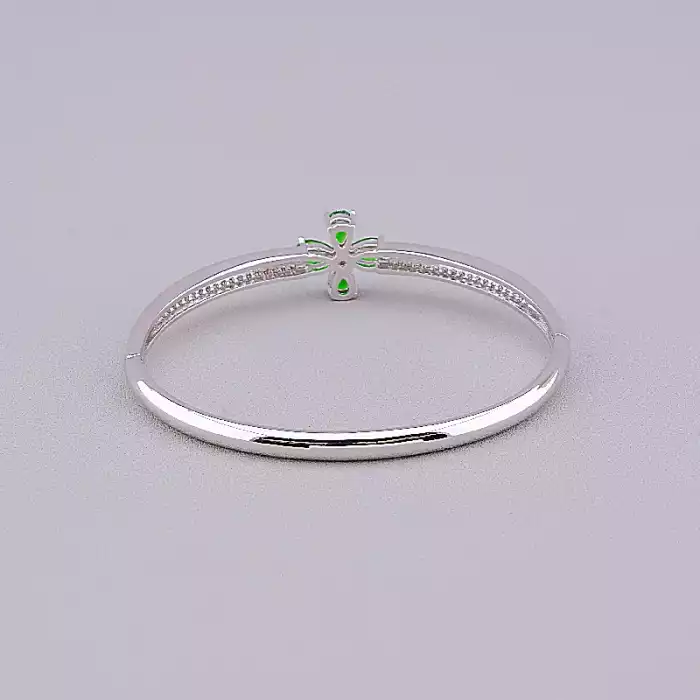 🏷️️ Браслет шарнірний Xuping Фіаніт 17 см (родій) ss_74413