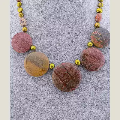 🏷️️ Намисто Яшма 45 см F-64861