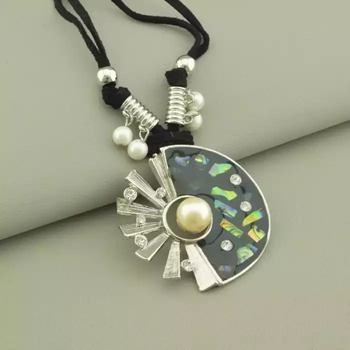 🏷️️ Підвіска + Сережки Галіотіс, Перли, Фіаніт 44 см. ss_100718