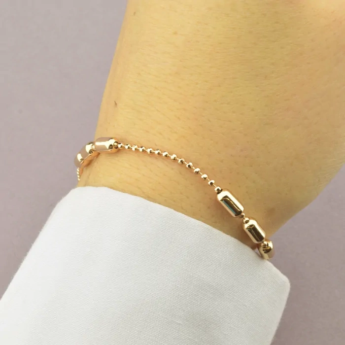 🏷️️ Браслет з карабіном Xuping 19 см. (позолота 18к) ss_93746