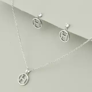 Набір Saiya Фіаніт 40 см. (родій)