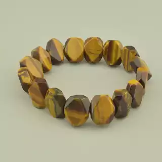 Браслет резинка Тигрове око 20, 5 см.