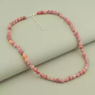 Намисто Агат (cрібло 925 проба) 40 см.