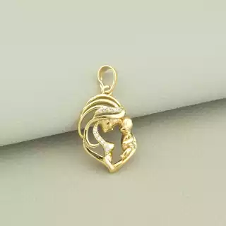 Кулон мати з немовлям Xuping Фіаніт (позолота 18к)