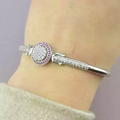 🏷️️ Браслет шарнірний Xuping Фіаніт (родій) F-67331