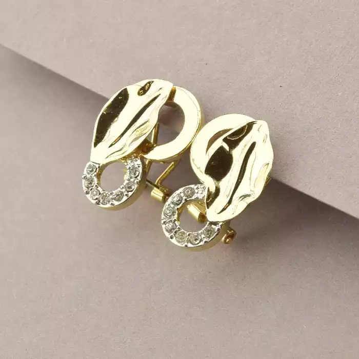 🏷️️ Підвіска + Сережки Фіаніт 45 см. (позолота 14k (лимонна)) ss_95785