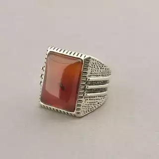 Перстень Сердолік (біжутерний сплав)