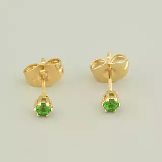 Сережки легкі пусети Xuping Фіаніт (позолота 18к)