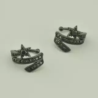 Сережки-кафи Xuping Фіаніт (хром)