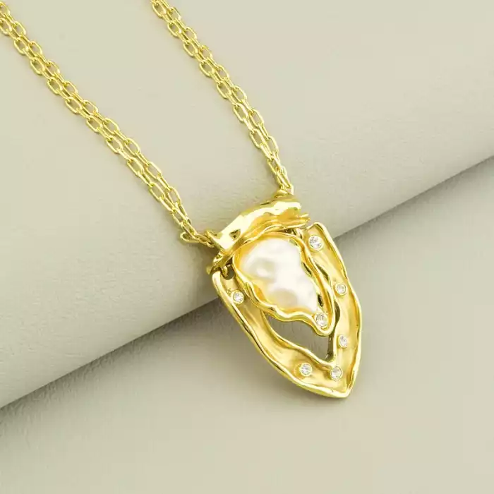 🏷️️ Підвіска+Сережки Фіаніт 40 см Abella (позолота 18к) ss_105544