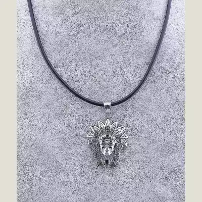 🏷️️ Підвіска індіанець медична сталь 316L 44 см F-70524