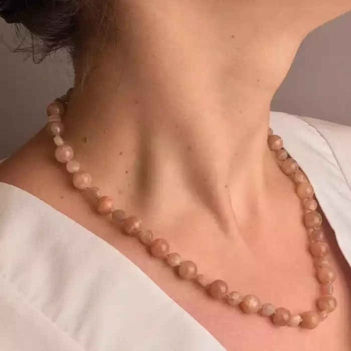 🏷️️ Намисто Сонячний камінь 43 см. ss_91066