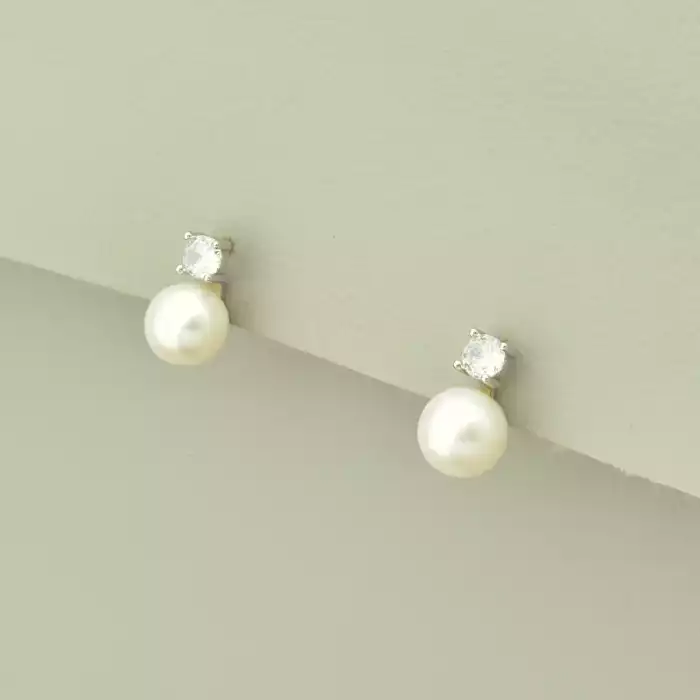 🏷️️ Сережки пусети Перли (срібло 925 проба) ss_98145