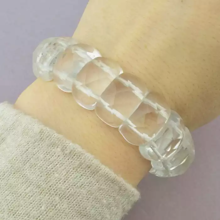 🏷️️ Браслет резинка Гірський кришталь 20 см. ss_100285
