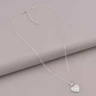 Підвіска серце Saiya Фіаніт 41 см (родій)