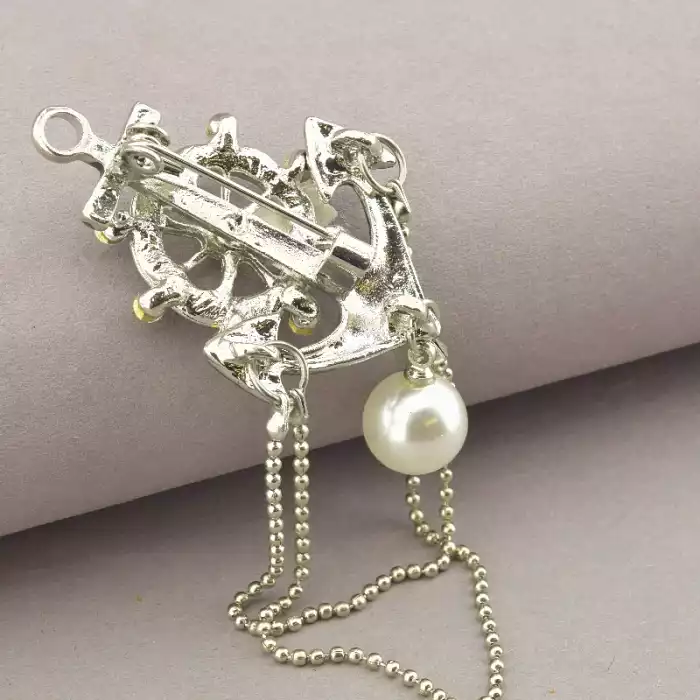 🏷️️ Брошка якір та штурвал Майорка 55x30 мм ss_73875