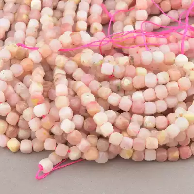 🏷️️ Намистини Опал 40 см на нитці (натуральне каміння, без застібки) грановані F-83533