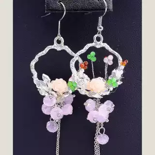 Сережки петельки Hand Made Чеський кришталь