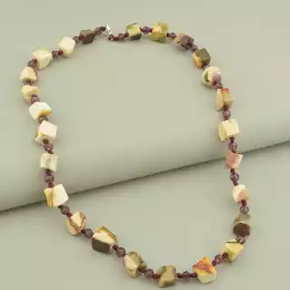 Намисто Яшма, Чеський кришталь 53 см.