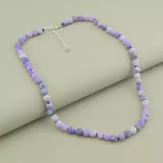 Намисто Агат (cрібло 925 проба) 40 см.