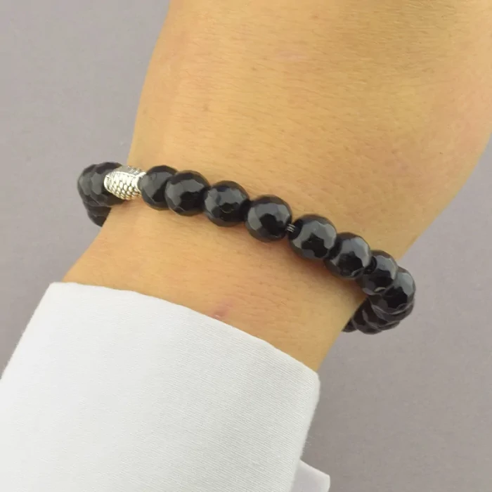 🏷️️ Браслет резинка Агат 18 см. ss_94641