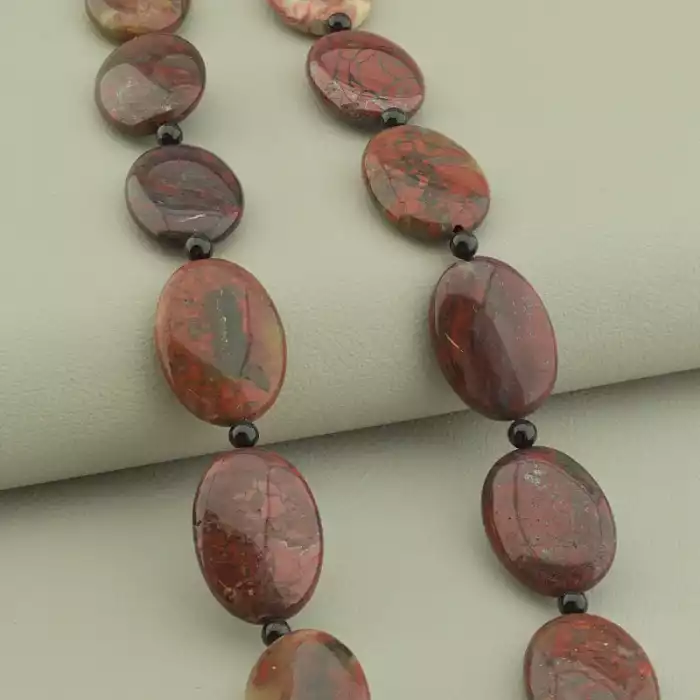 🏷️️ Намисто Яшма, Агат 48 см. ss_102535
