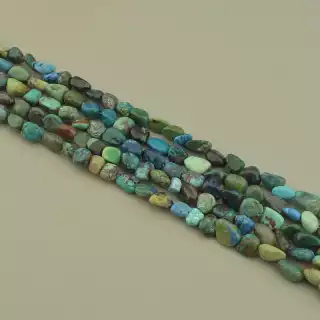 Намистини Хризоколла 40 см. на нитці (натуральне каміння, без застібки)